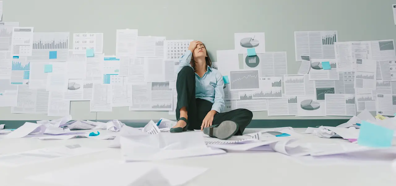 woman with paper